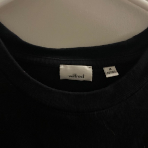 Wilfred Piaf Crop T-Shirt Black Elastic Scrunch Bottom Black Medium🖤 - Picture 5 of 5